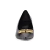 Pantofi cu toc Square Knife BB 60 mm „Black Shiny Lambskin” 694739WBD821080