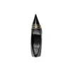 Pantofi cu toc Square Knife BB 80 mm „Piele de miel neagră lucioasă” 694712WBD821080