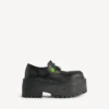 Pantofi Derby cu platformă și accesorii pentru femei, în negru/multicolor