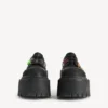 Pantofi Derby cu platformă și accesorii pentru femei, în negru/multicolor