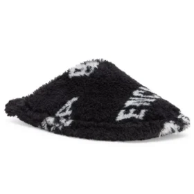 Papuci cu blană „Allover Logo – Negru” 699675W2B411090