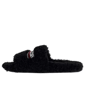 Papuci cu blană „Black” 654261W2DO11096