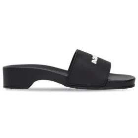 Papuci cu logo „Black Rubber” 707094W1S9M1090