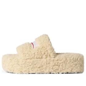 Papuci cu platformă și blană „Beige” 762826W2DO19796
