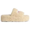 Papuci cu platformă și blană „Beige” 762826W2DO19796