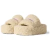 Papuci cu platformă și blană „Beige” 762826W2DO19796
