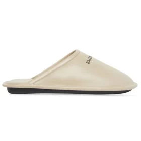 Papuci de casă din piele de vițel „Beige” 736288WB7212010