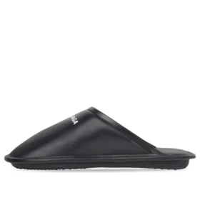 Papuci de casă din piele de vițel „Negru”  736288WB7211090