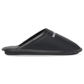 Papuci de casă din piele de vițel „Negru”  736288WB7211090