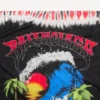 Pareo pentru bărbați cu imprimeu tie-dye extrem, în negru/roșu