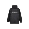 Parka oversized din țesătură tehnică cu inserție din jersey „Negru” 746450TOO321000