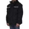 Parka oversized din țesătură tehnică cu inserție din jersey „Negru” 746450TOO321000