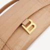 Pochetă pentru femei în formă de Hourglass, cu lanț, în nuanță nude