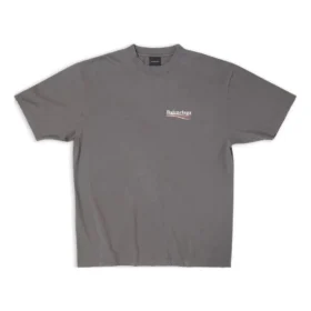 Political Campaign T-Shirt, croială largă „Grey” 641655TNVG51227