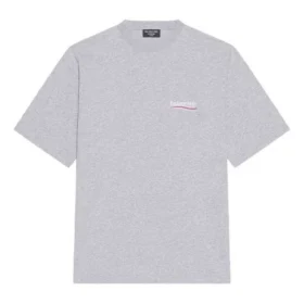 Political Campaign T-shirt, croială largă, „Gri” 641675TKVJ11379