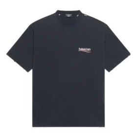 Political Campaign T-shirt, croială largă „Washed Black” 641675TKVJ19034