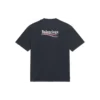 Political Campaign T-shirt, croială largă „Washed Black” 641675TKVJ19034
