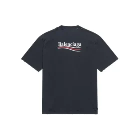 Political Campaign T-shirt, croială largă „Washed Black” 641675TKVJ19034
