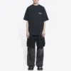 Political Campaign T-shirt, croială largă „Washed Black” 641675TKVJ19034