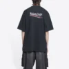 Political Campaign T-shirt, croială largă „Washed Black” 641675TKVJ19034