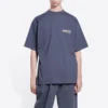 Political Campaign T-Shirt, croială medie „Gri închis Alb” 620967TKVJ11366
