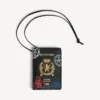 Portcard pentru pașaport pentru bărbați cu pandantiv, negru/multicolor