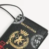 Portcard pentru pașaport pentru bărbați cu pandantiv, negru/multicolor