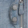 Portmoneu Le Cagole din Denim cu strasuri „Albastru” 7767692109U4715