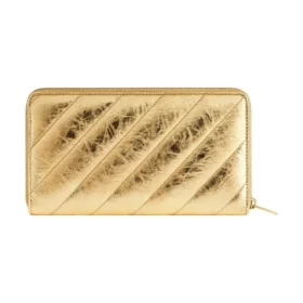 Portofel Crush Continental matlasat metalizat „Gold” 7664472AAYO8004