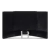 Portofel din jersey de catifea Hourglass cu lanț „Negru” 6560502AAPT1000