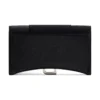 Portofel din jersey de catifea Hourglass cu lanț „Negru” 6560502AAPT1000