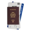 Portofel lung pentru pașaport cu 2 bilete „Roșu închis” 7877772AA3R6027