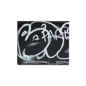 Portofel pliat pătrat cu graffiti „Black White” 594549210LH1090