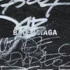 Portofel pliat pătrat cu graffiti „Black White” 594549210LH1090