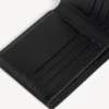 Portofel pliat pătrat pentru bărbați, din pânză acoperită cu BB Monogram, în negru/gri