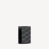 Portofel vertical pliat în două pentru bărbați, din pânză acoperită cu BB Monogram, în negru/gri