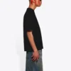 Pullover pentru bărbați Balenciaga cu imprimeu alfabet, mânecă scurtă, negru 612966TJVD91034