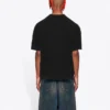Pullover pentru bărbați Balenciaga cu imprimeu alfabet, mânecă scurtă, negru 612966TJVD91034