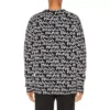 Pulover Balenciaga Paris cu intarsii pe toată suprafața „Black White” 599826T31701070
