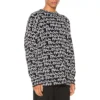 Pulover Balenciaga Paris cu intarsii pe toată suprafața „Black White” 599826T31701070