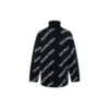 Pulover cu guler înalt și logo pe toată suprafața „Black White” 621018T15674177