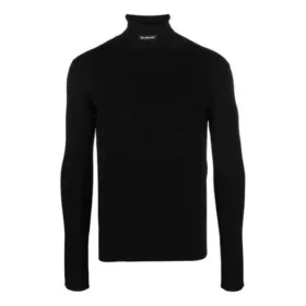 Pulover cu guler înalt, mulat „Black” 682003T51751000