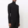 Pulover cu guler înalt, mulat „Black” 682003T51751000