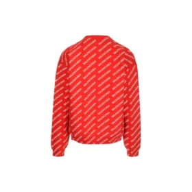 Pulover cu guler rotund și logo pe toată suprafața „Red White” 702952T32336090