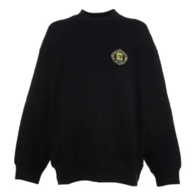 Pulover cu guler rotund și logo Sporty B Crest „Negru” 671125TLV60-1000