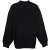Pulover cu guler rotund și logo Sporty B Crest „Negru” 671125TLV60-1000