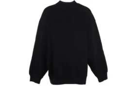 Pulover cu guler rotund și logo Sporty B Crest „Negru” 671125TLV60-1000