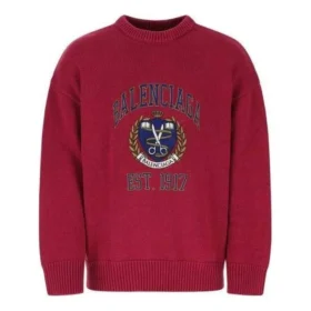 Pulover cu guler rotund și logo universitar „Red”, fondat în 1917, 675267T32176164