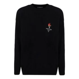 Pulover cu guler rotund pentru Jocurile Olimpice de la Paris „Negru” 621032T41041070