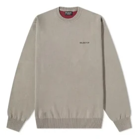 Pulover cu guler rotund pentru Political Campaign „Khaki” 695827T32385963